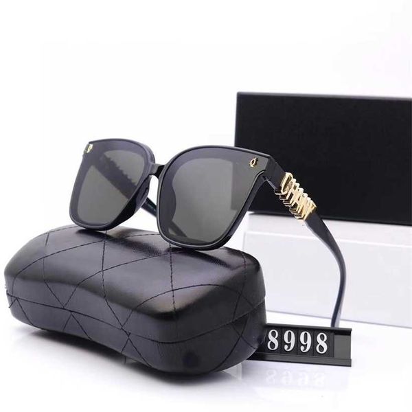 sunglasses 2023 new overseas men and women with large frame xiangjia sunglasses special for tourist glasses 8998, White;black
